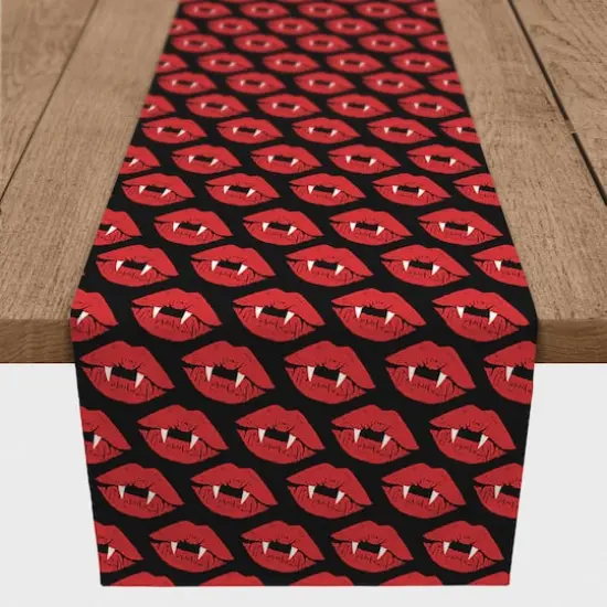 72" Vampire Lips Poly Twill Table Runner {4}
