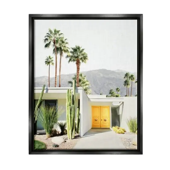Stupell Industries Palm Springs House Photography Floater Framed Art Black {1}