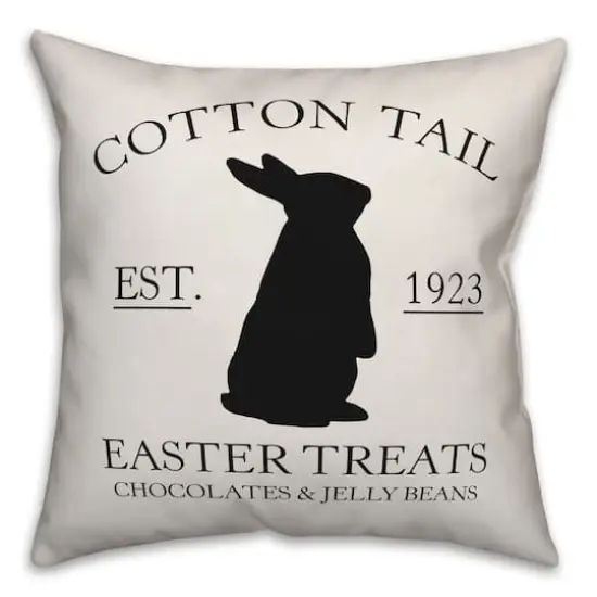 Cotton Tail Easter Treats Throw Pillow {1}