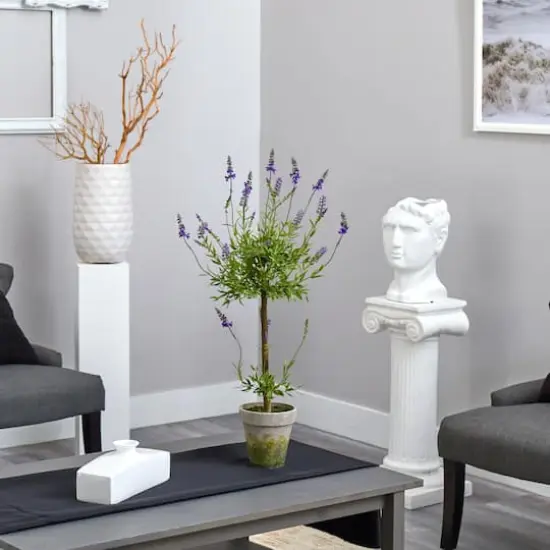 3ft. Potted Lavender Single Ball Topiary Tree {5}