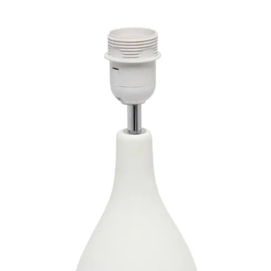 Simple Designs Strikers Basic Table Lamp Off White/Dark Wood {7}