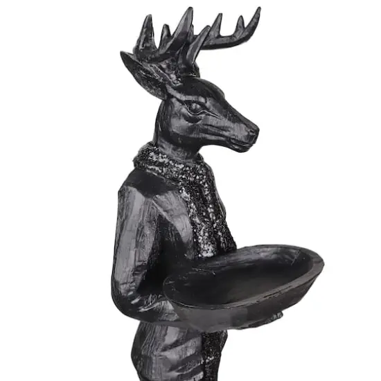 17.75" Black Deer Butler Tabletop Décor by Ashland® {6}