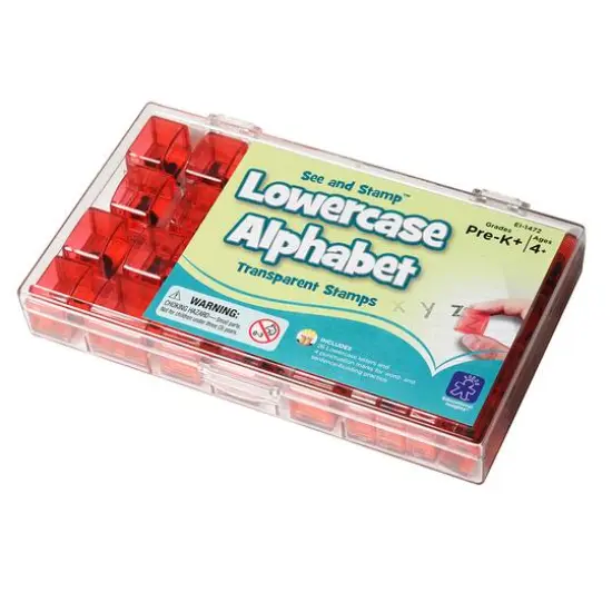 Educational Insights 5/8" Lowercase Alphabet See & Stamp Transparent Rubber Stamps {1}