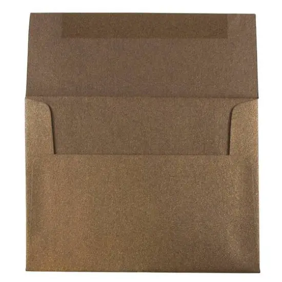 JAM Paper 4.375" x 5.75" Metallic Invitation Envelopes, 25ct. Bronze Stardream {4}
