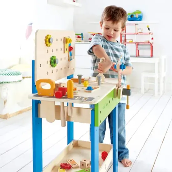 Hape Master Workbench Kid's Wooden Tool Workshop Toy {7}