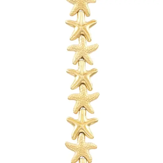 Gold Metal Starfish Beads, 14mm by Bead Landing&trade; {1}