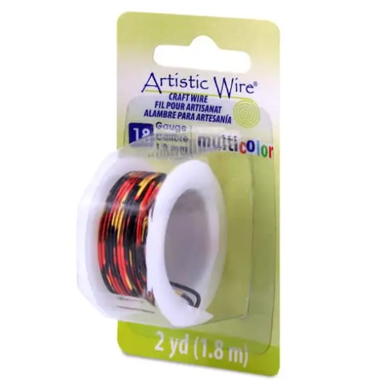 Artistic Wire&reg; 18 Gauge Multicolor Tarnish Resistant Colored Copper Craft Wire, 2yd. Red/Gold/Black {1}