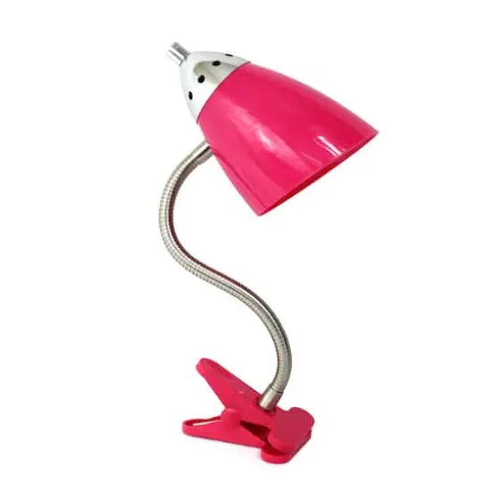 LimeLights 17.5" Flossy Flexible Gooseneck Clip Light Desk Lamp Pink {6}
