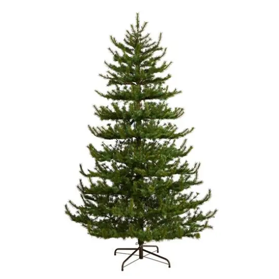 8ft. Pre-Lit Vancouver Mountain Pine Artificial Christmas Tree, Clear Lights {4}