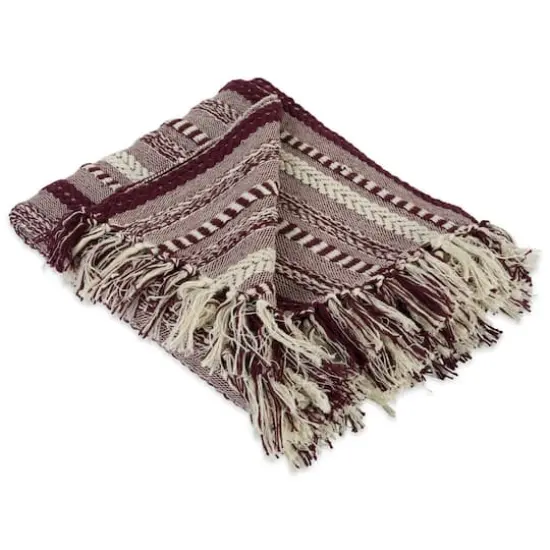 DII&reg; Blackberry Braided Stripe Throw {1}