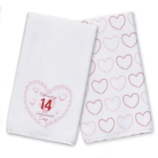 Valentine's Day Calendar Wreath Tea Towel Set {1}
