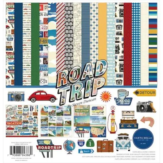Carta Bella Road Trip Paper Collection Kit, 12" x 12" {1}