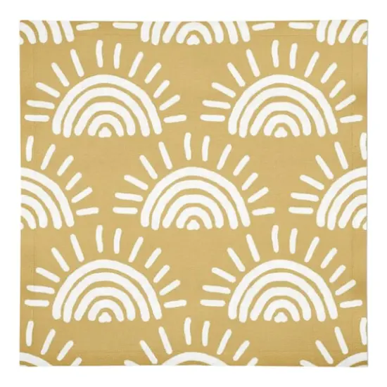 Sun Print Cotton Twill Napkin Yellow {1}