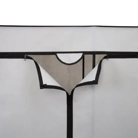 Honey Can Do 60" Gray Wide Double Door Portable Wardrobe Closet {11}