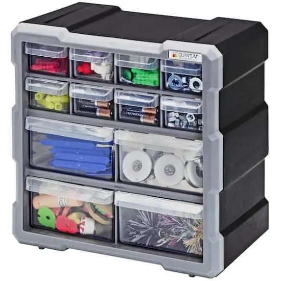 Quantum Storage Systems&reg; Black & Gray 12-Drawer Cabinet {3}