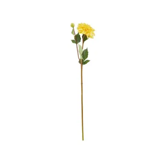 30" Yellow Dahlia Artificial Flower Stem, 8ct. {4}