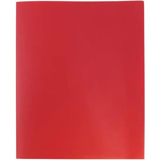 JAM Paper 9.5" x 11.5" Plastic 2 Pocket School POP Folders, 6ct. Red {7}