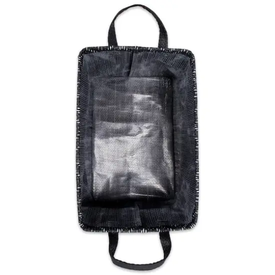 DII&reg; Black & White Tribal Chevron PE-Coated Woven Paper Laundry Bin Set {4}