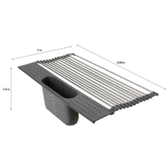 Kitchen Details Over the Sink Drying Rack with Utensil Holder {8}