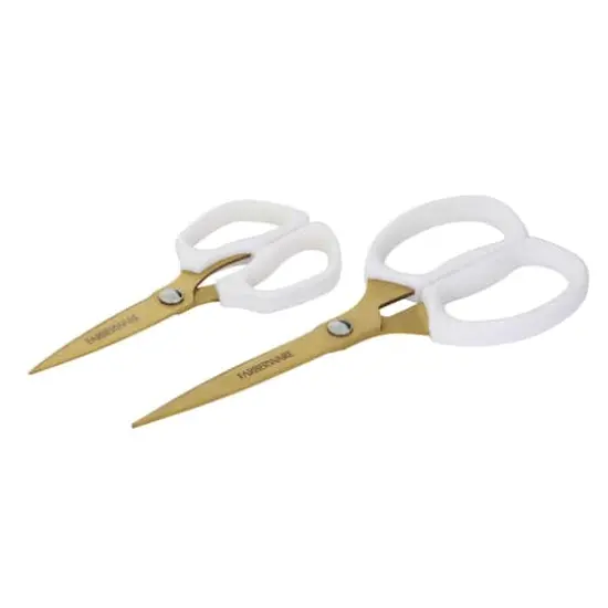 Farberware White Handle Shear Set with Gold Blades, 2ct. {3}