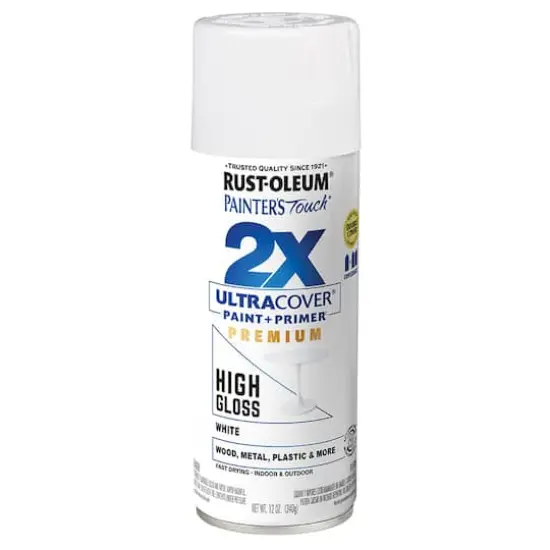 Rust-Oleum&reg; Painter's Touch&reg; 2X Ultra Cover&reg; Premium High Gloss Spray Paint White {1}