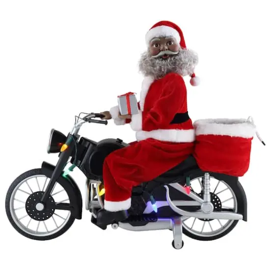 20" Black Motorcycling Santa {1}
