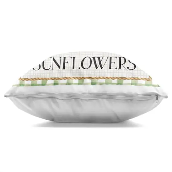 Stupell Industries Farm Fresh Sunflowers Gingham Truck Decorative Printed Throw Pillow {4}