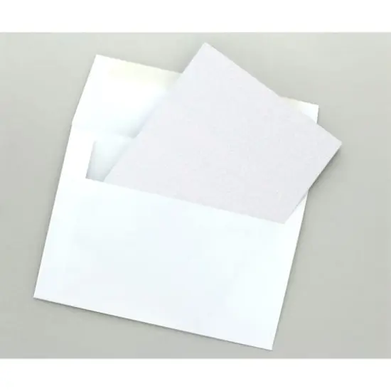 PA Paper&trade; Accents 4.25" x 5.5" White Glitter Cards & Envelopes, 12ct. {3}