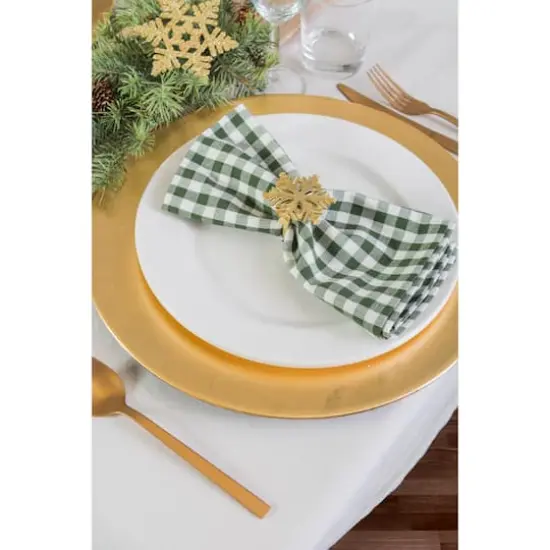 DII&reg; Gold Snowflake Napkin Rings, 6ct. {4}