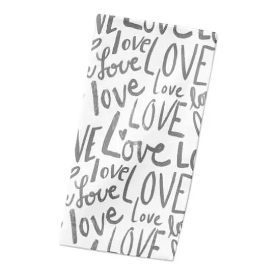 Love Typography 10" x 10" Cotton Twill Napkin {3}