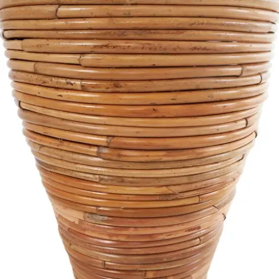 37" Brown Rattan Handmade Tall Wrapped Vase {8}