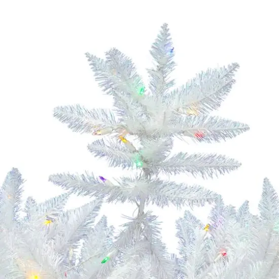 3.5ft. Pre-Lit Sparkle White Spruce Artificial Christmas Tree, Multi-Colored LED Lights {4}