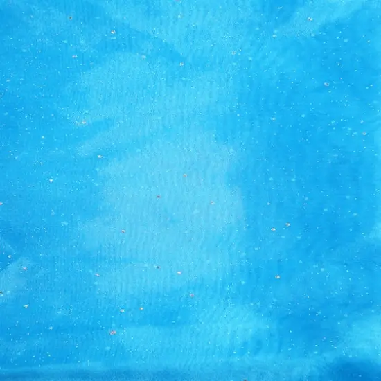 Feldman Light Blue Stars Organza Fabric {3}