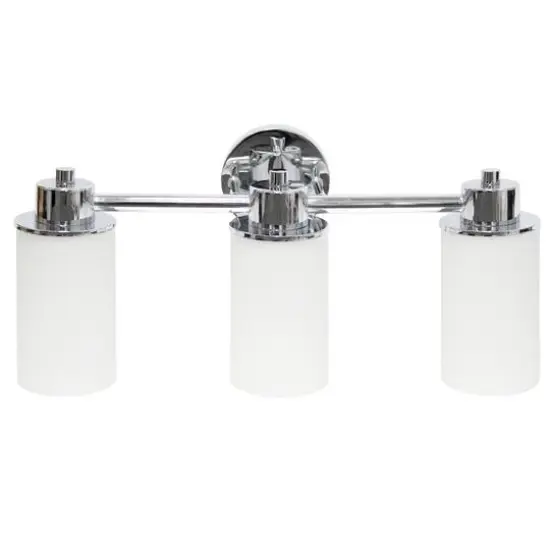 Lalia Home Essentix 3-Light White Shade Vanity Chrome {1}