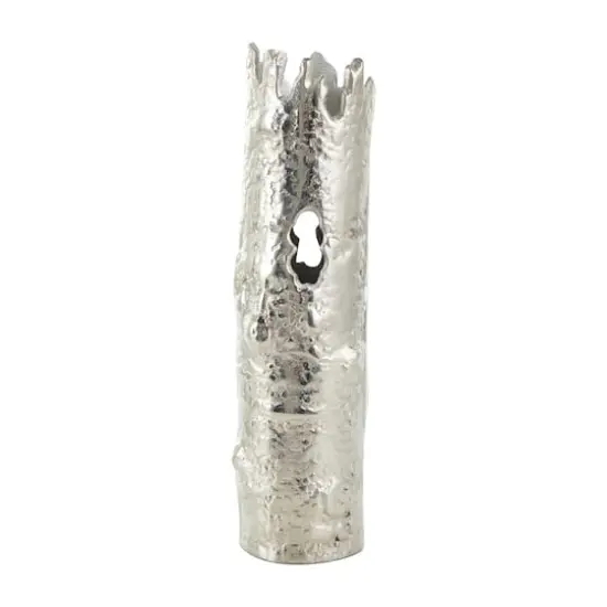 CosmoLiving by Cosmopolitan Silver Aluminum Tree Trunk Inspired Vase Set {4}