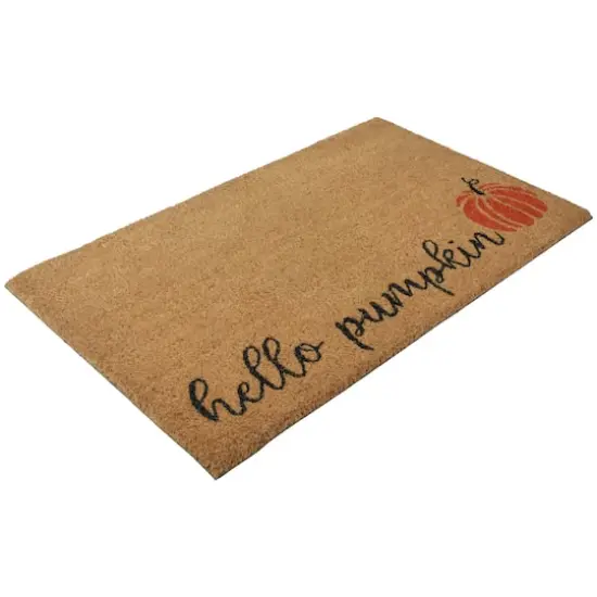 Natural Coir Hello Pumpkin Fall Harvest Doormat {4}