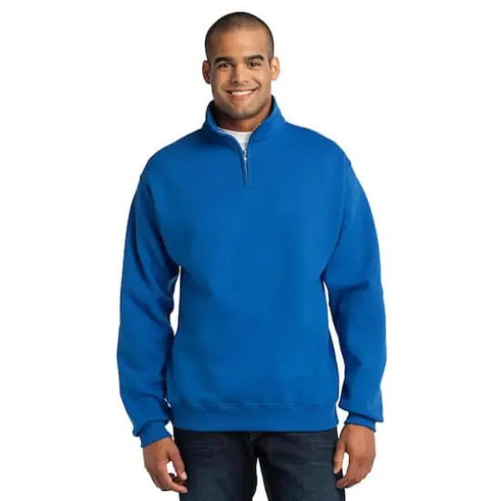 JERZEES&reg; NuBlend&reg; 1/4-Zip Cadet Collar Sweatshirt Royal {4}