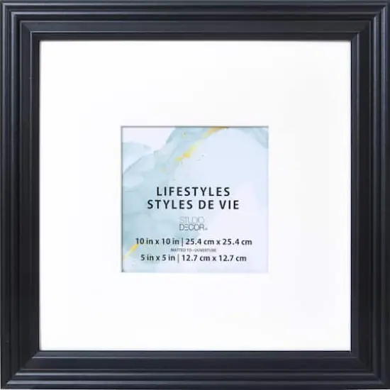 Lifestyles&trade; 5" x 5" Black Square Frame with Mat by Studio D&eacute;cor&reg; {1}