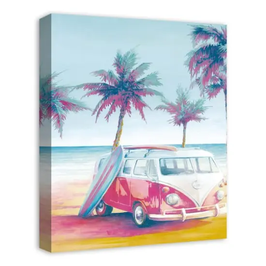 Beach Surfer Van 16" x 20" Canvas Wall Art {3}