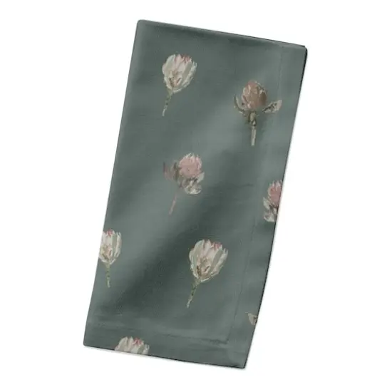 Cottage Florals Cotton Twill Napkin Emerald {3}