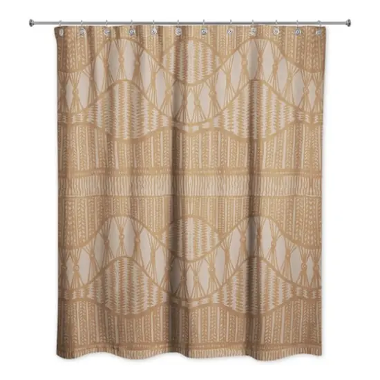 Lace Pattern Shower Curtain Rust {1}