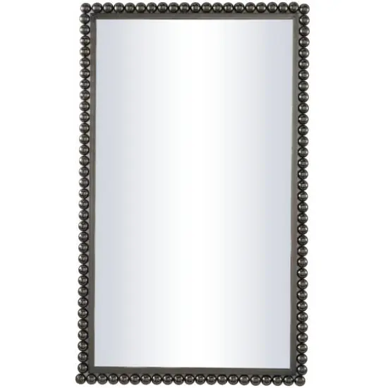 CosmoLiving by Cosmopolitan 40" Beaded Metal Wall Mirror Black {1}