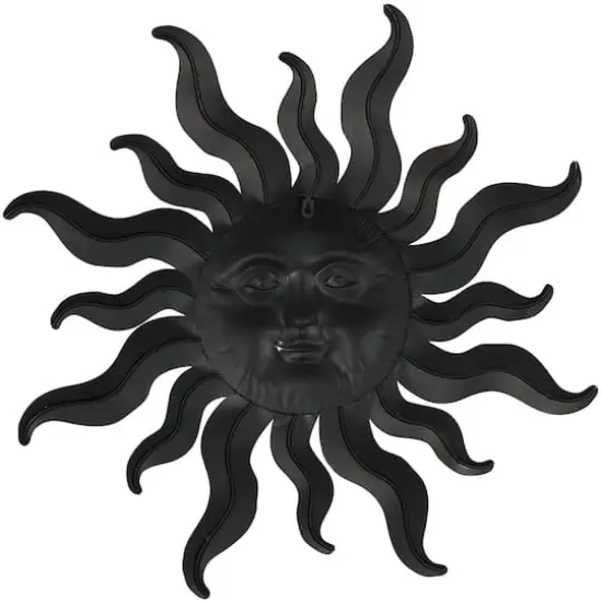 Bronze Metal Sun Wall Decoration with Smiling Face {5}