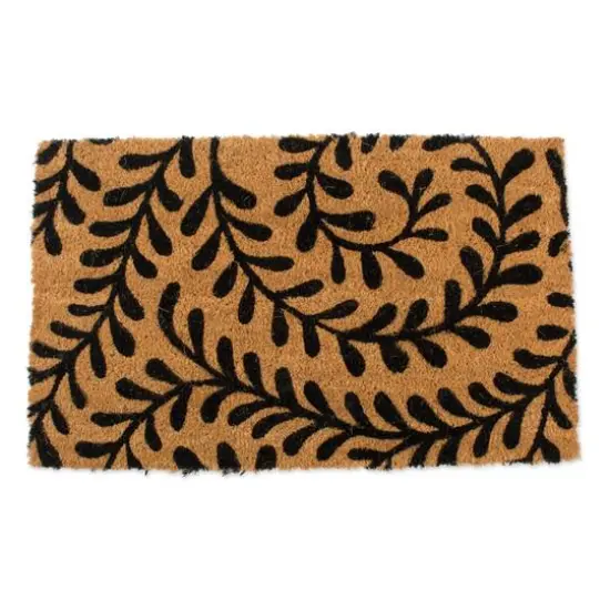 DII&reg; J&M Black Ferns Vinyl Back Coir Doormat {1}