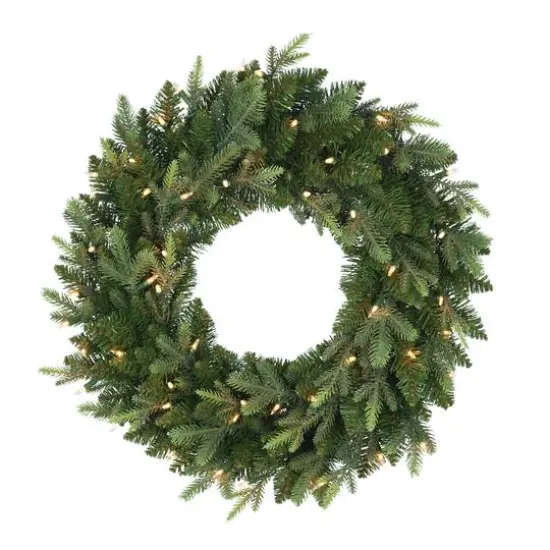 24" Pre-Lit Balsam Fir Wreath {1}