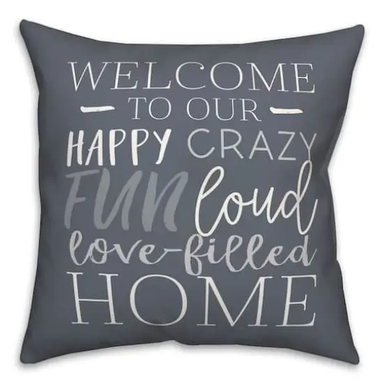 18" x 18" Love Filled Home Throw Pillow Slate {1}