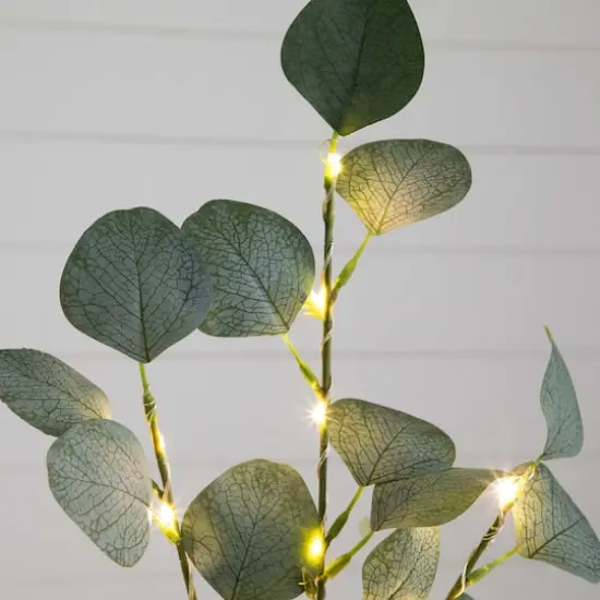 2ft. Pre-Lit Artificial Eucalyptus Tree with Warm White LED Lights {5}