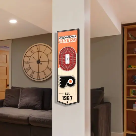 19" NHL 3D StadiumView Banner Phiadelphia Flyers {4}