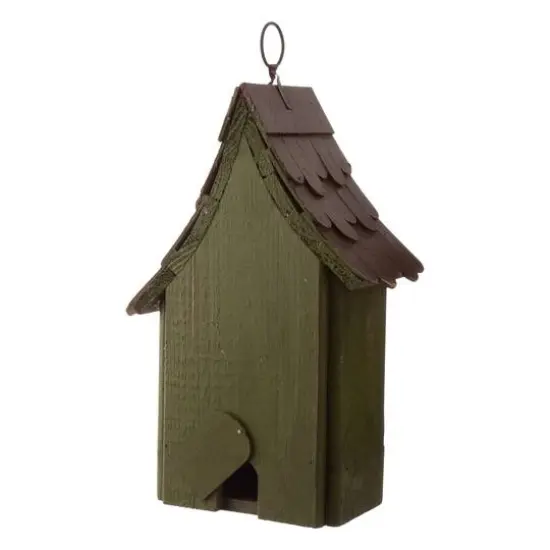 Glitzhome&reg; 11.61" Distressed Wooden Birdhouse {9}