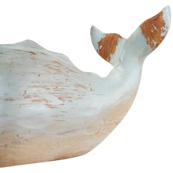 Coastal Gray Polystone Whale Bookend Set {6}